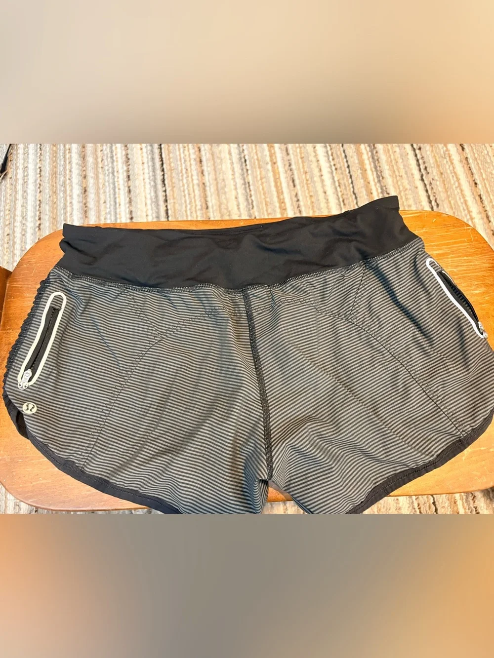 Lululemon Running Shorts with Dual Zip Pockets – Size 8